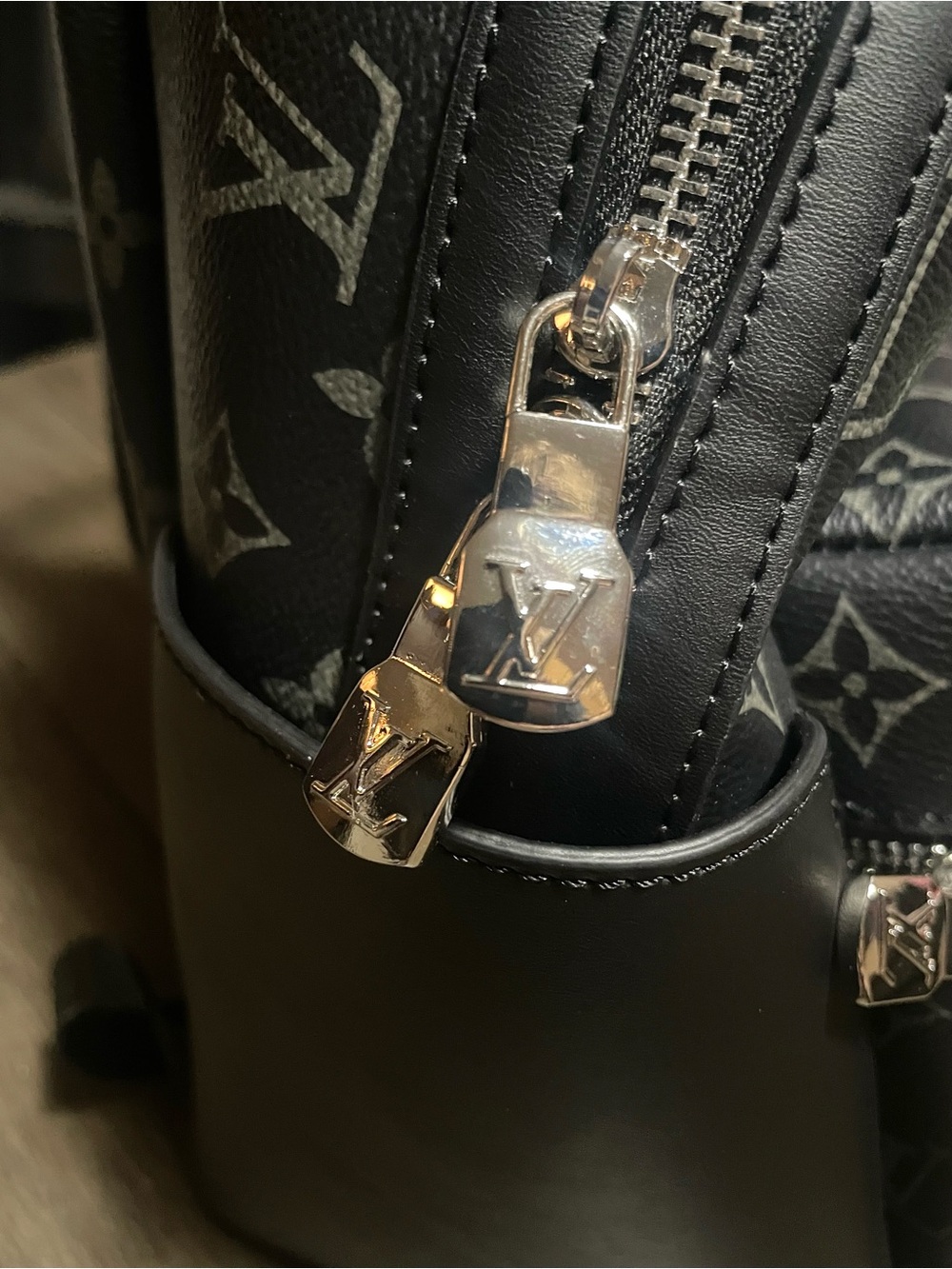 Louis Vuitton Black & Gray Monogram Backpack - Picture 5 of 5
